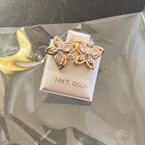 Gold Floral Earrings